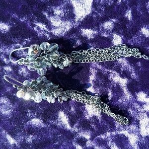 Crystal & Chain Dangle Earrings